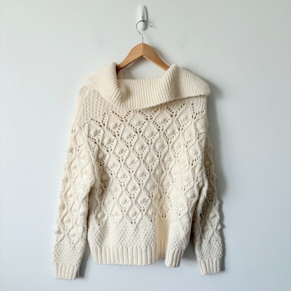Zara Pompom Knit Cardigan Jacket Bloggers Favourite Cream Ecru Size Small - Picture 7 of 10